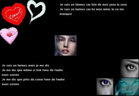 Je suis en larmes mais. . .